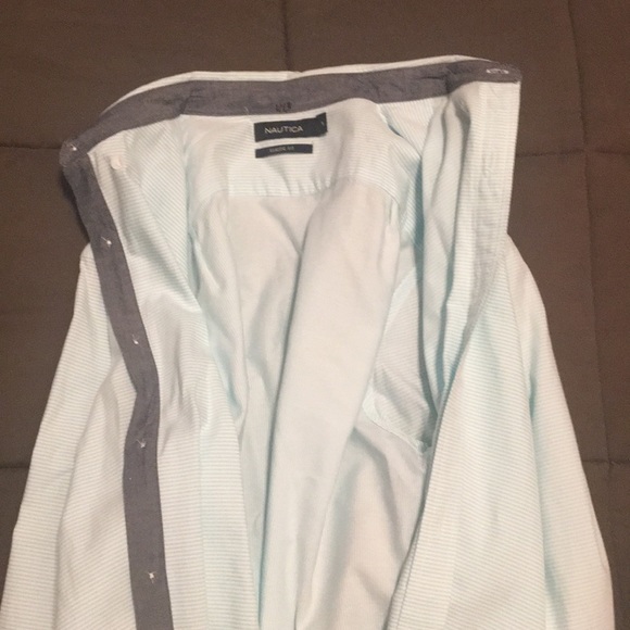 Light Blue Nautica Small Classic Fit Button Down - Picture 3 of 4